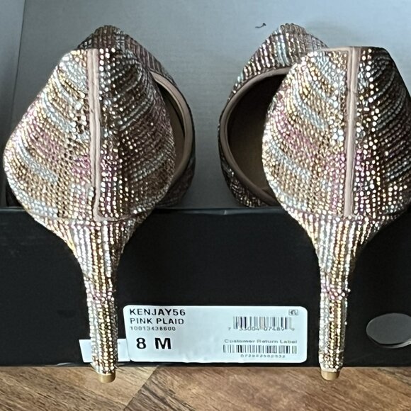 I.N.C. International Concepts Plaid Rhinestone Pumps - Picture 2 of 5